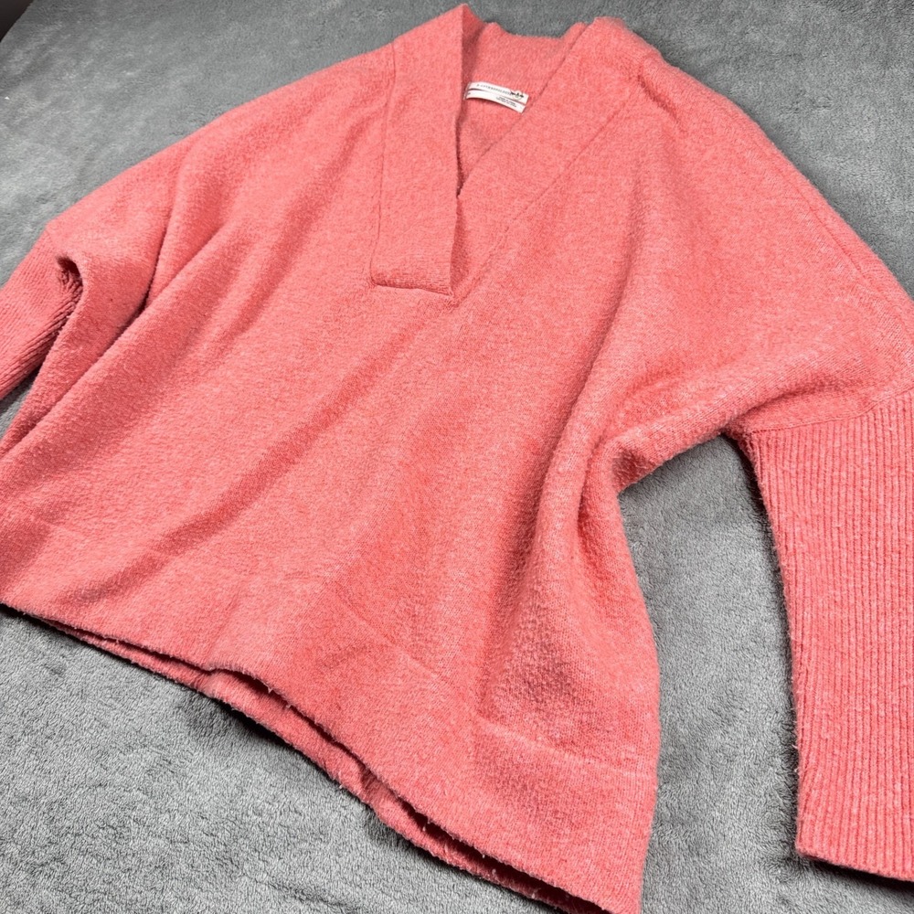 Anthropologie Pullover Sweater Deep Size XS‎ Pink Soft Knit Oversized